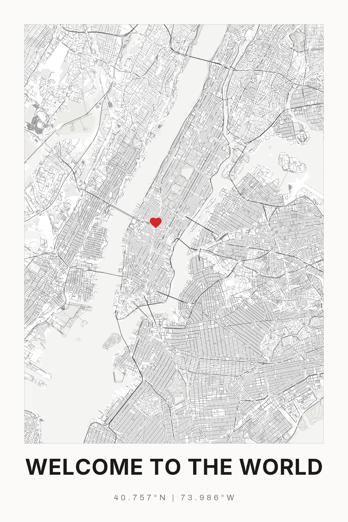 New Baby Gift, Personalized Birthplace Map Print for Nursery - image 1