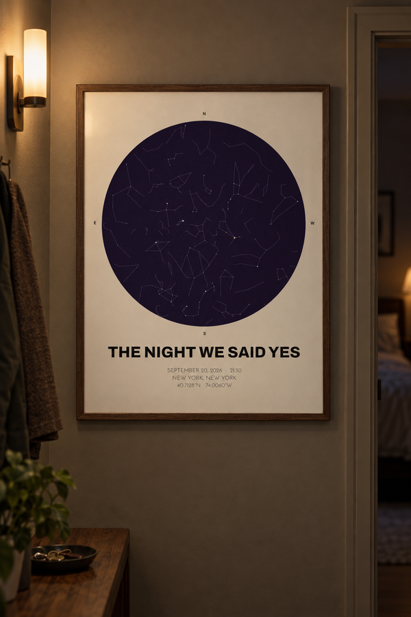 Engagement Gift, Personalized Star Map of the Night You Said Yes lifestyle