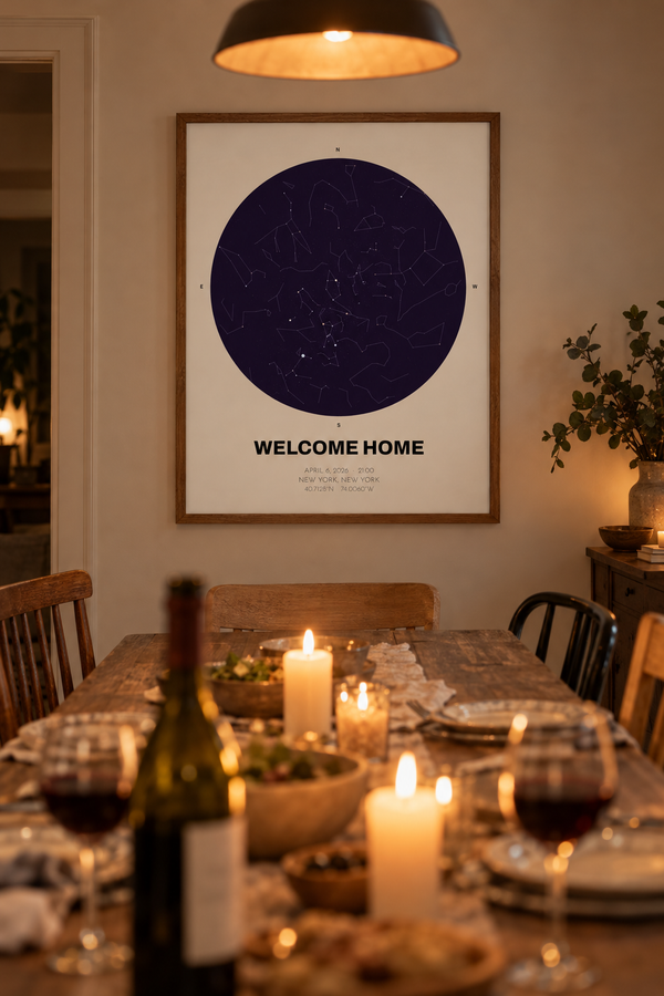 Housewarming Gift, Personalized Star Map Print for a New Home lifestyle