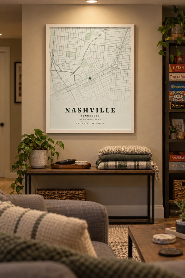 Home Sweet Home Map Print, Personalized Housewarming Gift lifestyle