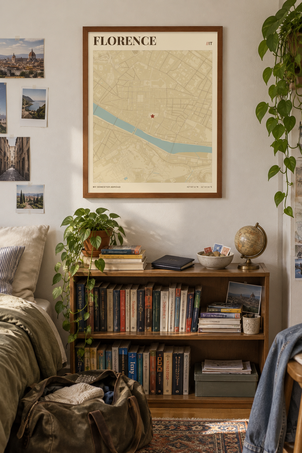 Study Abroad Map Print, Personalized Semester Abroad Gift lifestyle