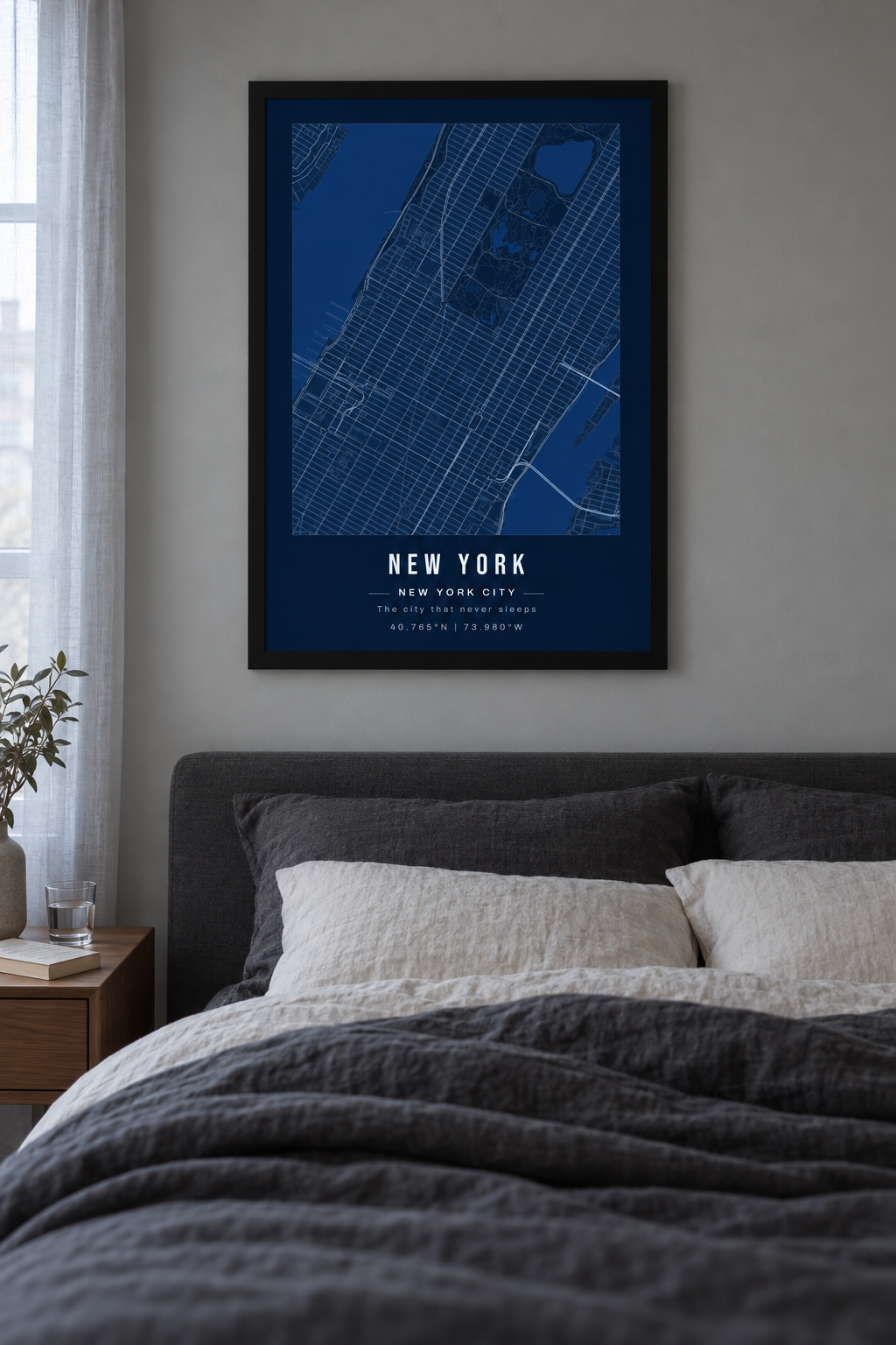 New York City Map Print, Manhattan Travel Wall Art lifestyle