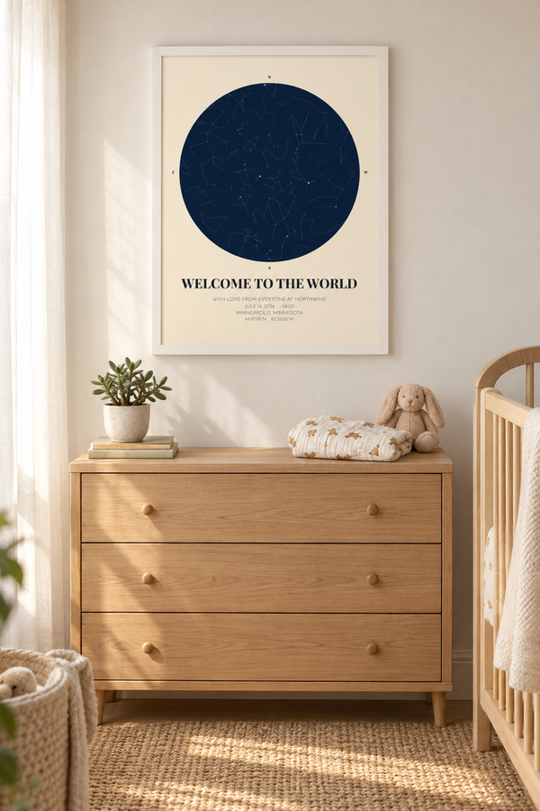 Parental Leave Gift Star Map, New Baby Gift from Coworkers lifestyle