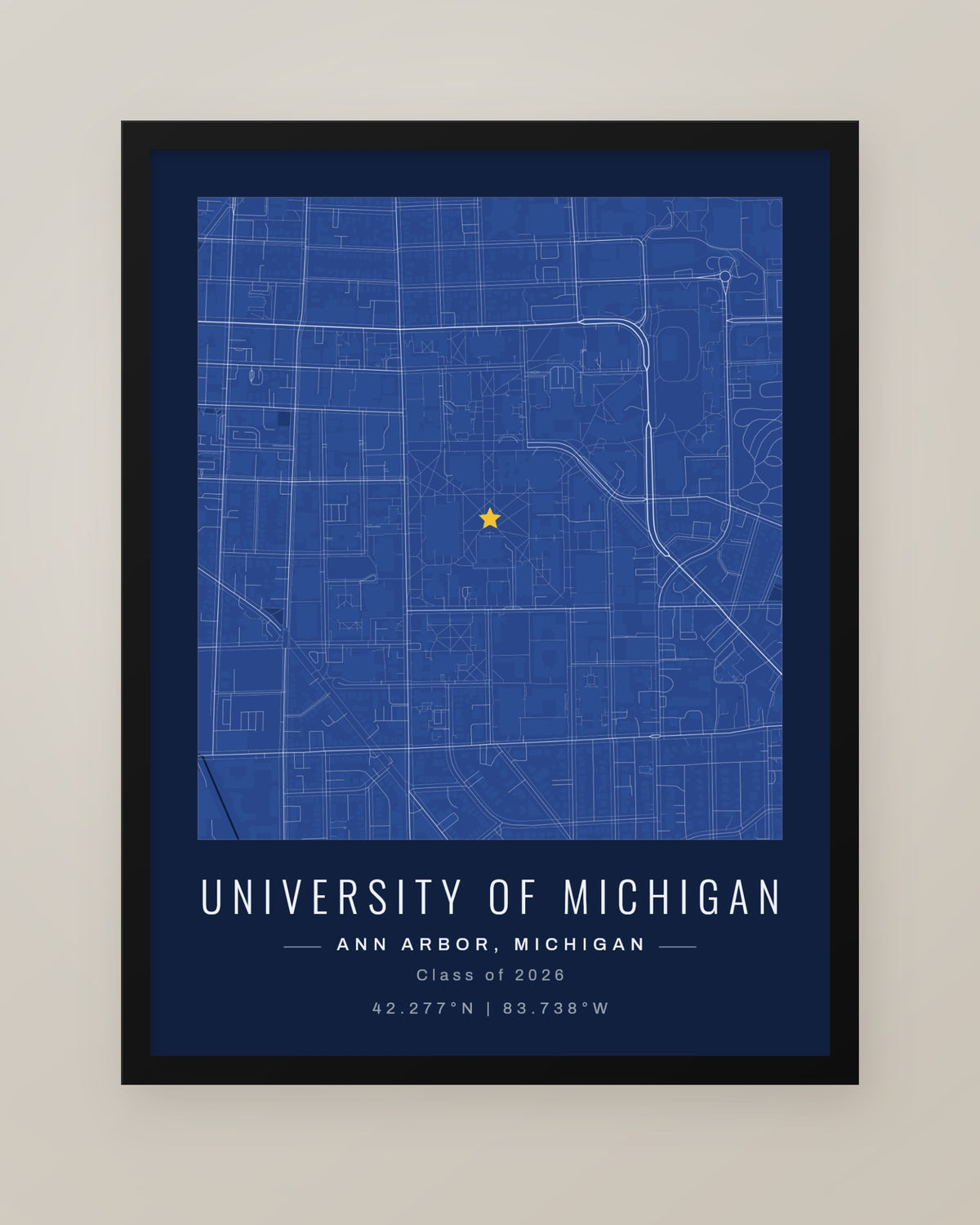 Class of 2026 College Map Print, Personalized Graduation Gift