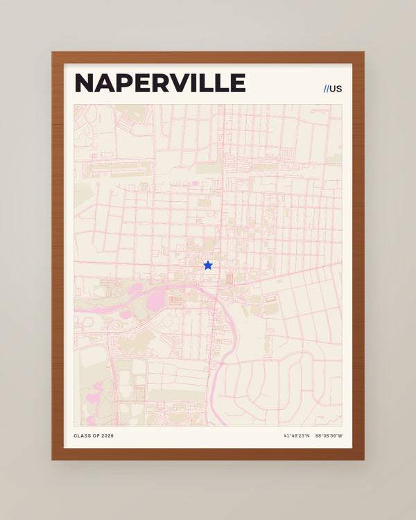 High School Graduation Map Print, Personalized Class of 2026 Gift