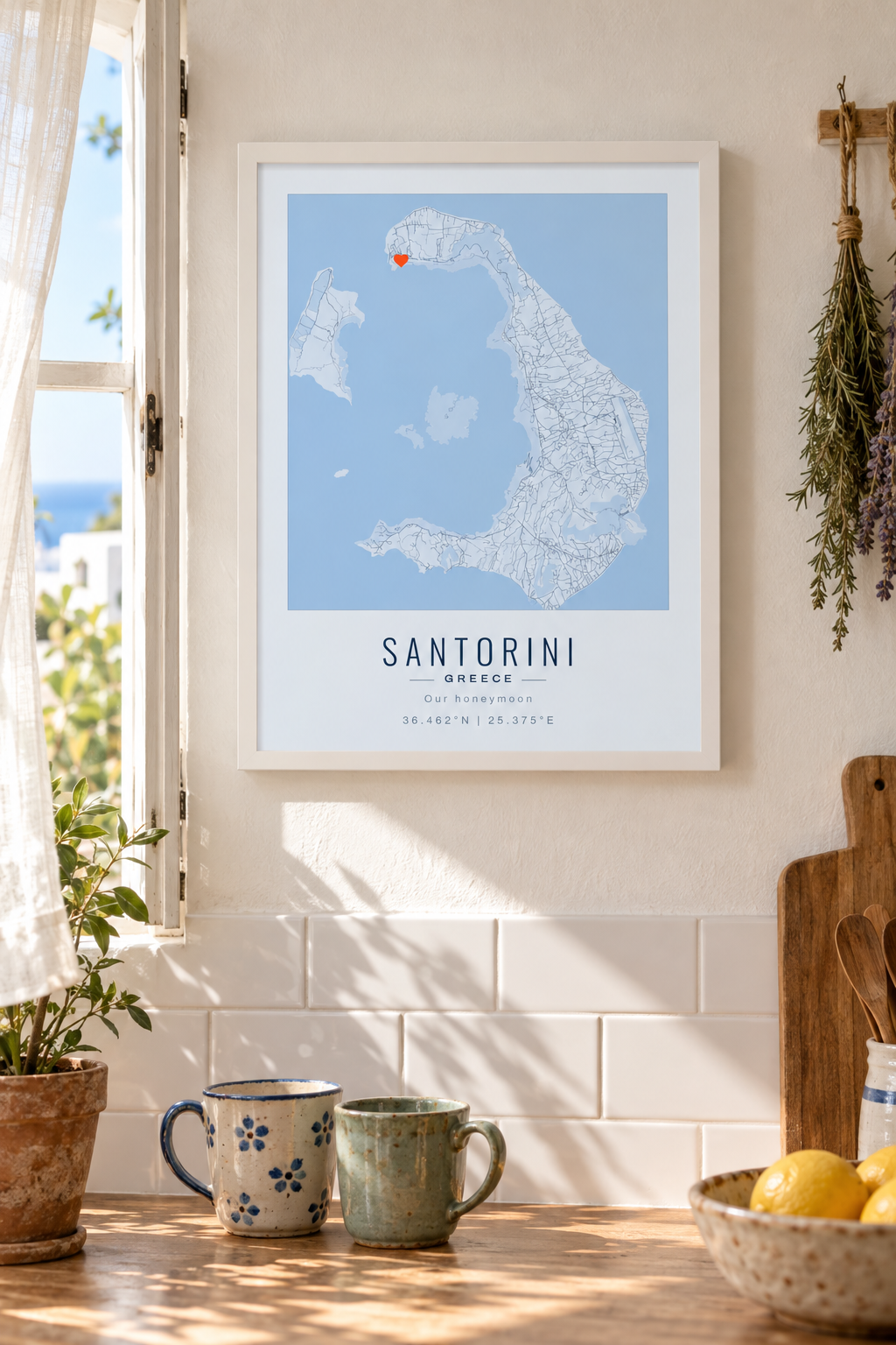 Honeymoon Map Print, Personalized Newlywed Gift lifestyle