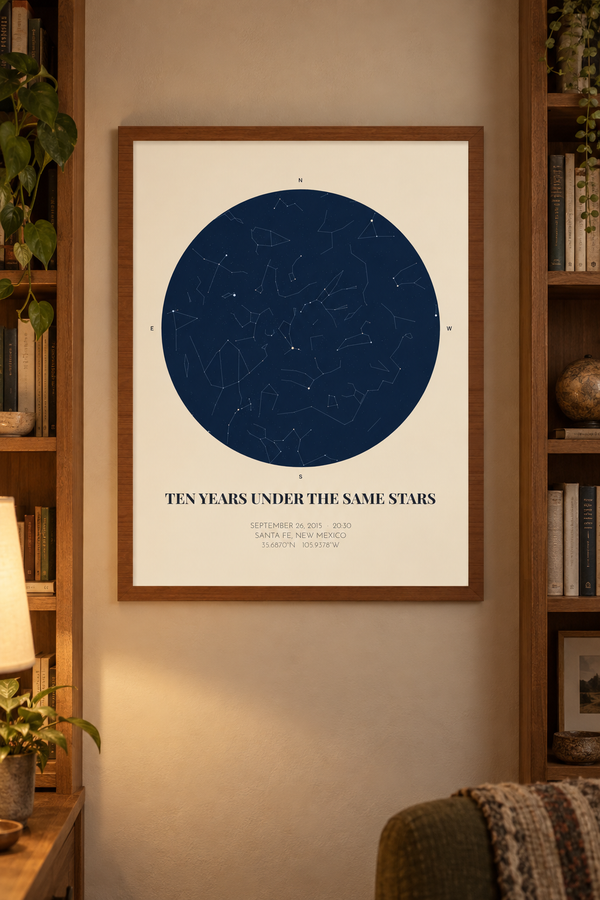 Ten Years Under the Same Stars, Personalized Anniversary Star Map lifestyle