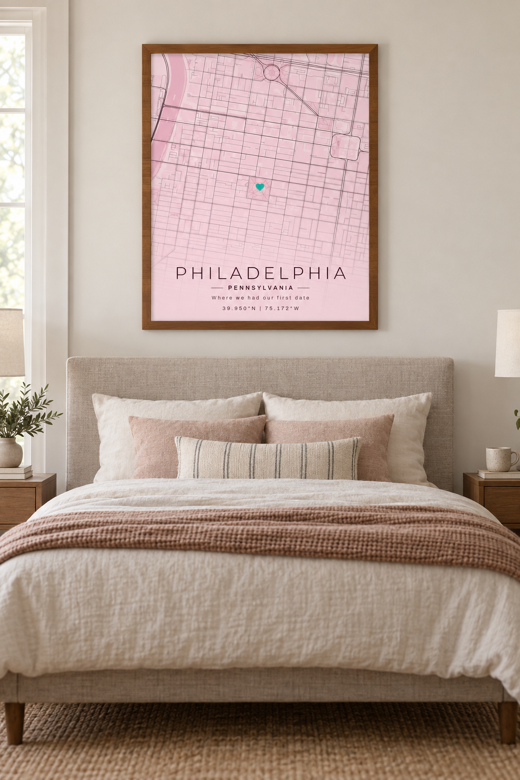 First Date Map Print, Personalized Anniversary Gift for Couples lifestyle