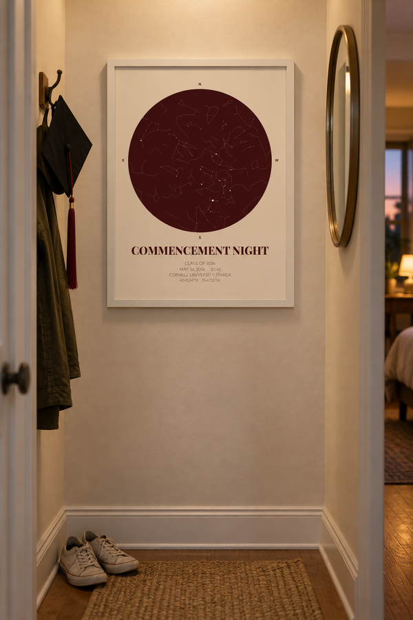 Commencement Night Star Map, Personalized Class of 2026 Gift lifestyle