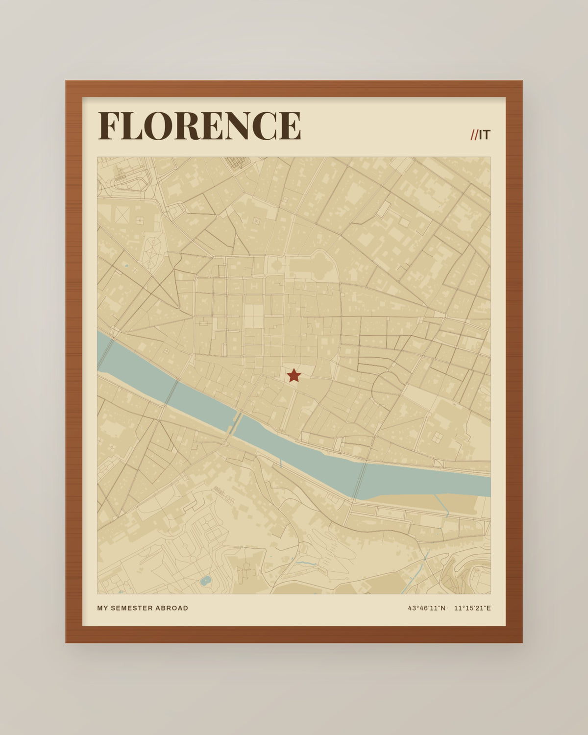 Study Abroad Map Print, Personalized Semester Abroad Gift