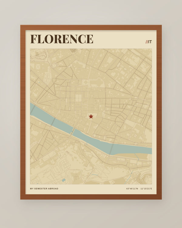Study Abroad Map Print, Personalized Semester Abroad Gift